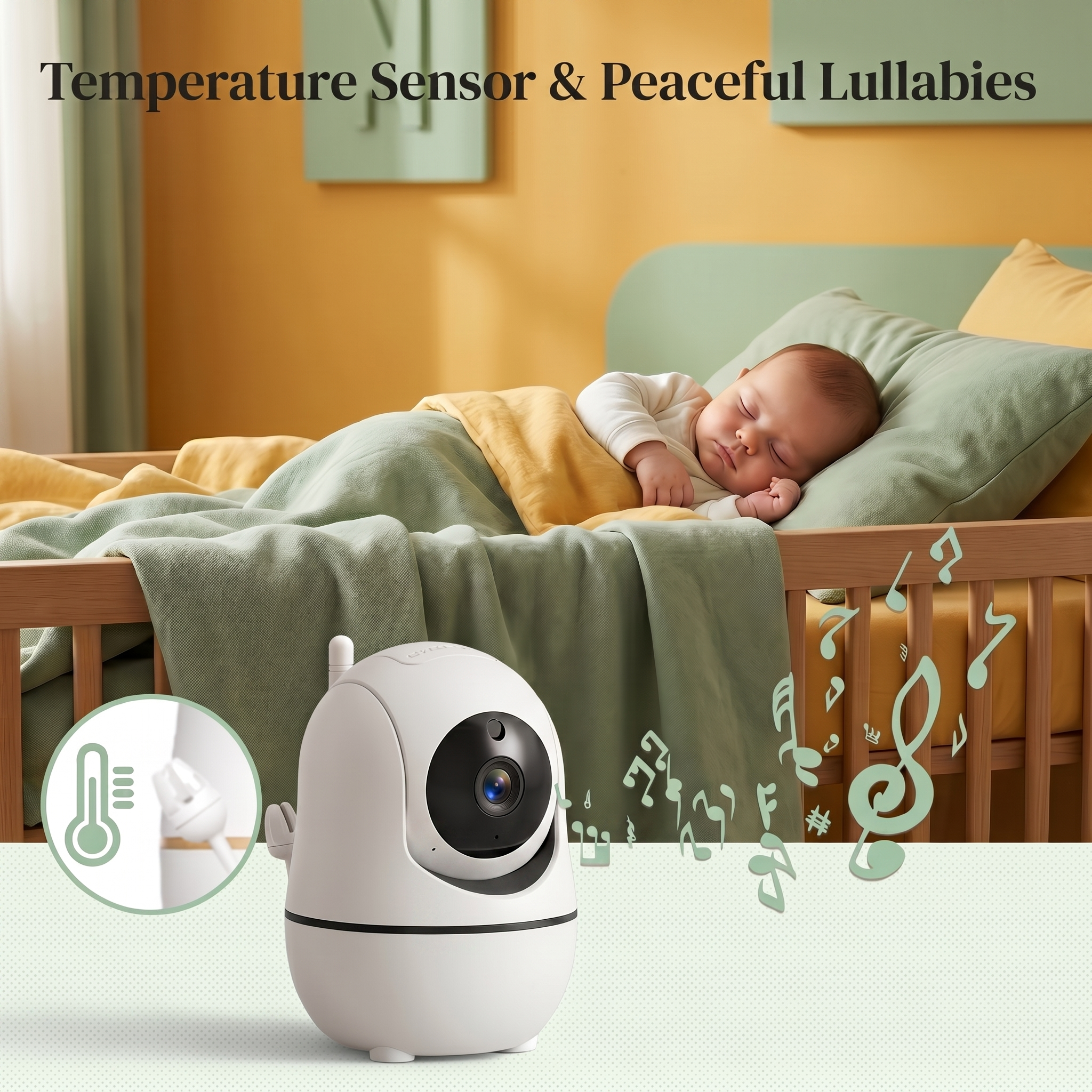 Nursaya Smart Baby Monitor - Night Vision, Two-Way Audio & Your Peace of Mind