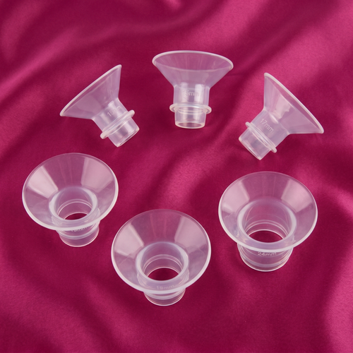 Nursaya Breast Pump Flanges - Medical-Grade Silicone, Custom Sizing for Maximum Comfort